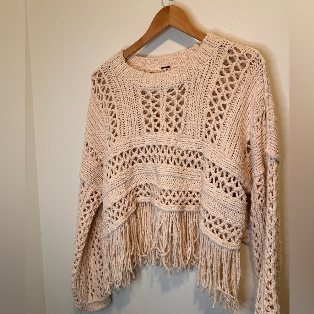 NWT Free People Fringe Sweater